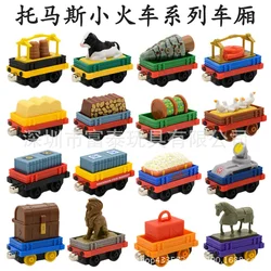 Alloy Magnetic Thomas and Friends Train Diecast 1:43 Locomotive Railway Carriage Christmas Duck Cow Cake Toys for Boys Children