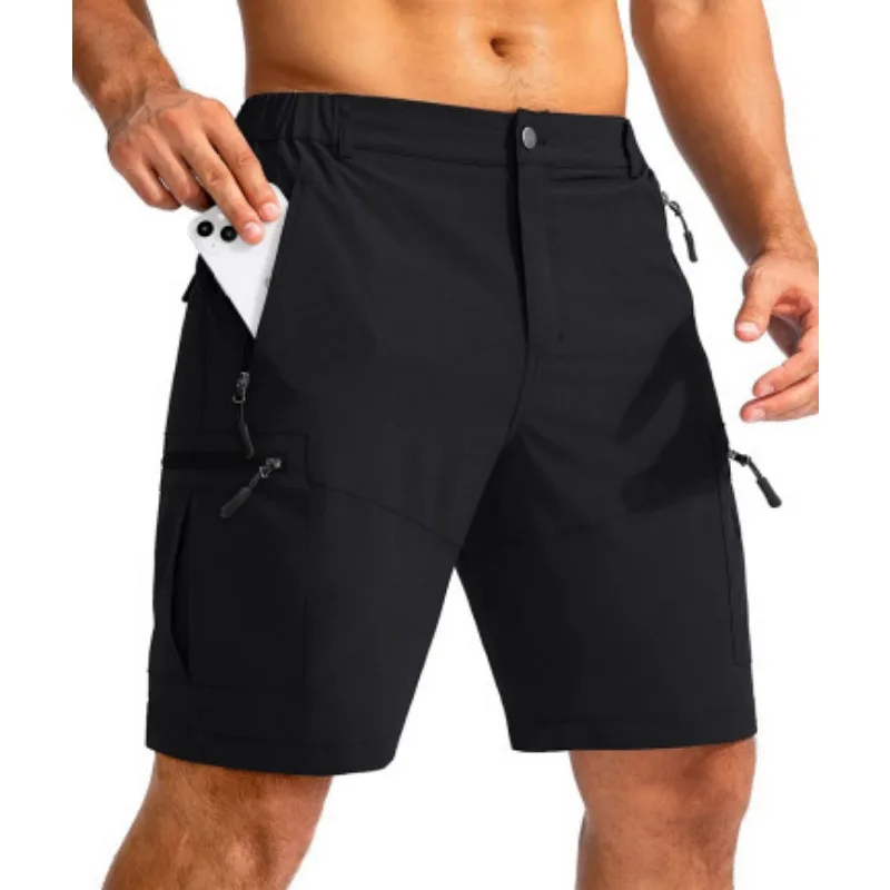 2026 New Summer Moisture Wicking Casual Shorts Mens Cargo Work Shorts Running Jogging Sports Bottoms Nylon Rip-Stop Short Pants