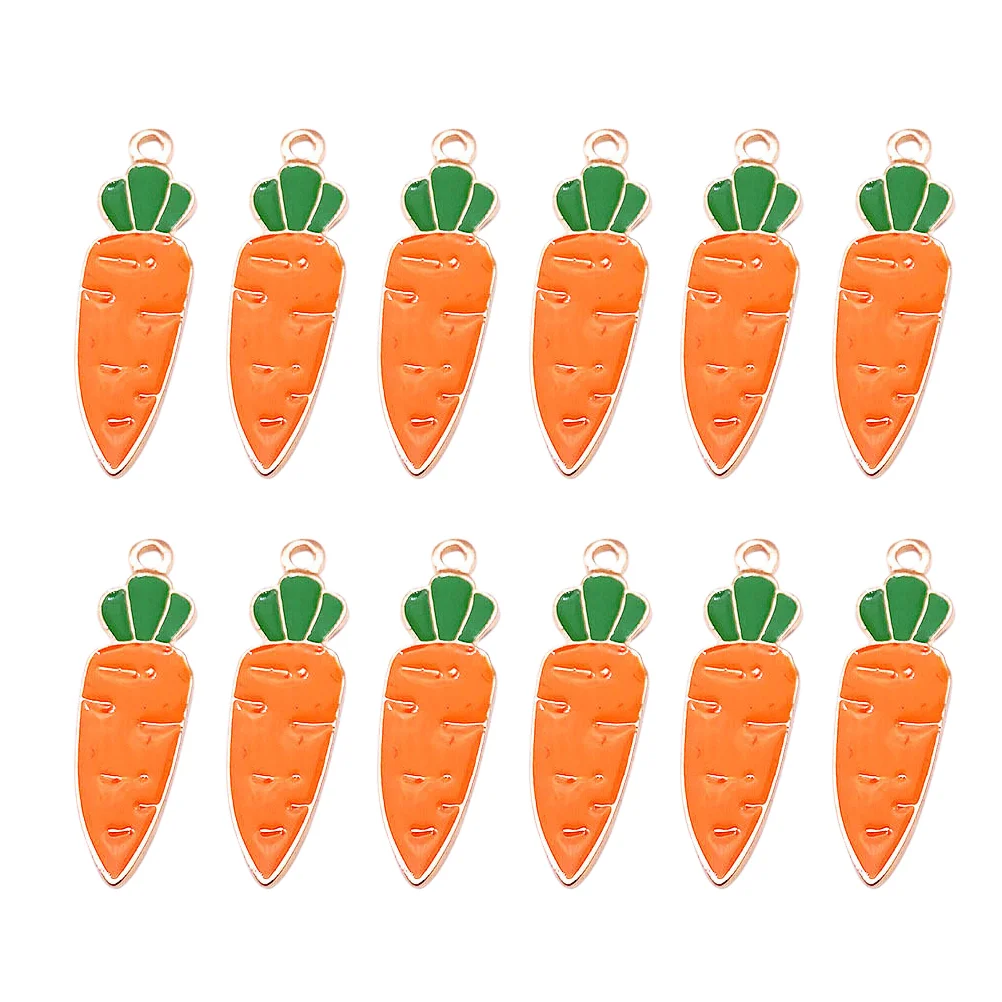 

50pcs Creative Cartoon Carrot Charm Carrot Theme Charm Alloy Carrot Charm Cartoon Carrot Pendant DIY Carrot Accessory