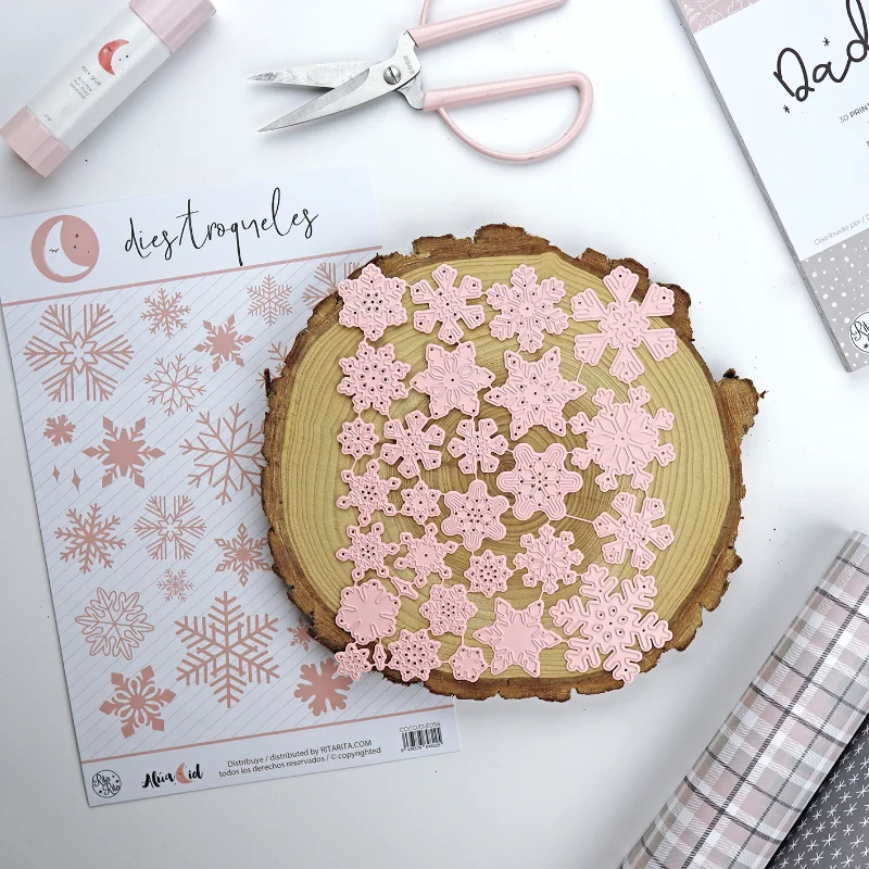 November 2024 Pink Series Metal Cutting Dies for DIY Scrapbooking, Album Paper Cards, Decorative Crafts, Embossing Die Cuts