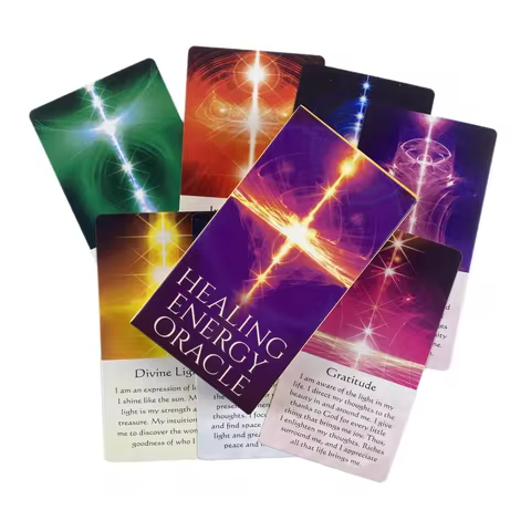 Healing Energy Oracle Cards Fortune Telling Divination Deck English Vision Edition Tarot Board Playing Game For Party