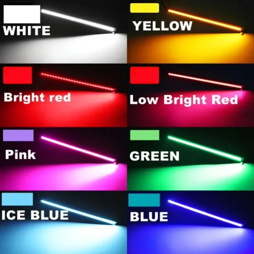 1-10PCS 17CM Car LED COB Night Driving Light Strip Driving Parking Fog Lamp Waterproof for Truck Vehiclene Interior Decoration