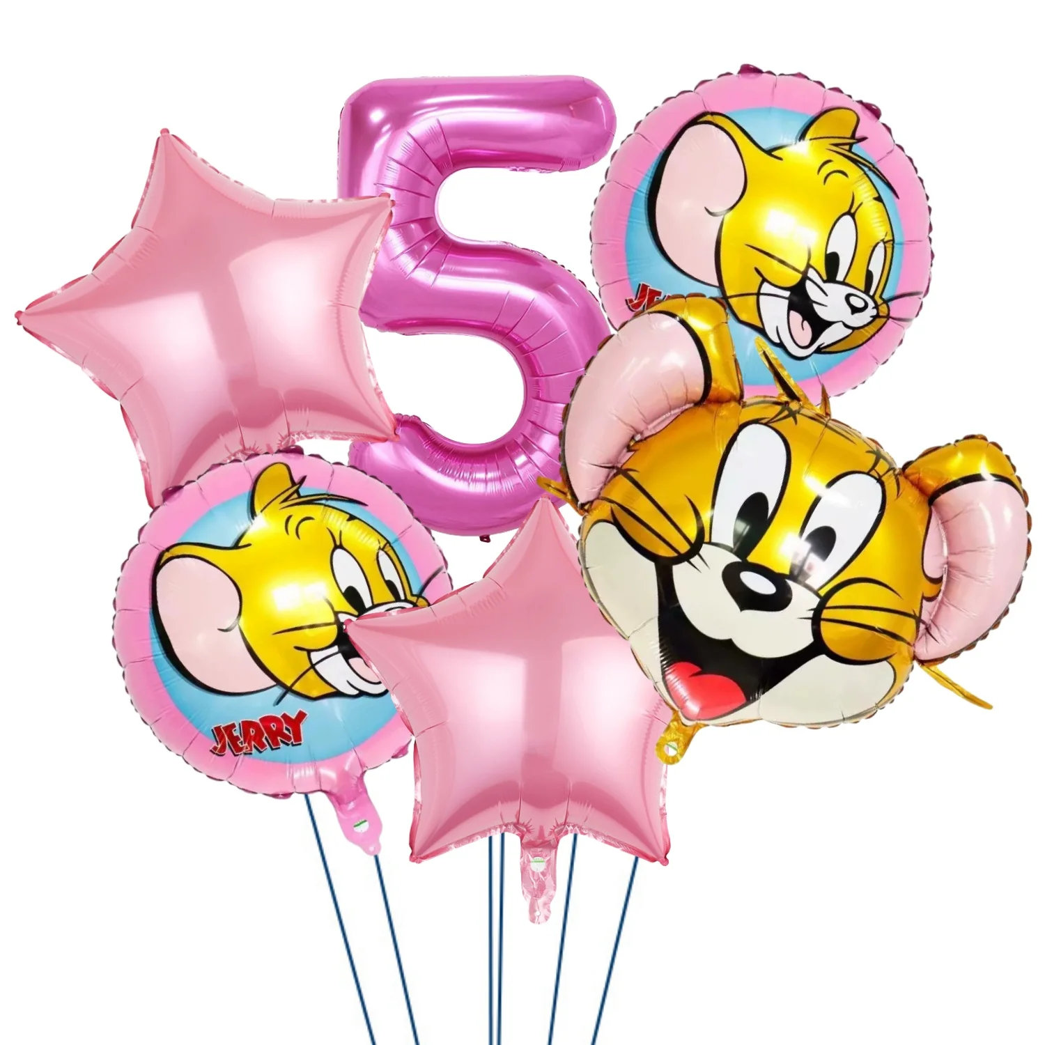 Tom und Jerry Partyzubehör Einweg-Tischgeschirr-Set mit Aufklebern Cartoon Katze Maus Geburtstagsdekoration für Kinder Babyparty