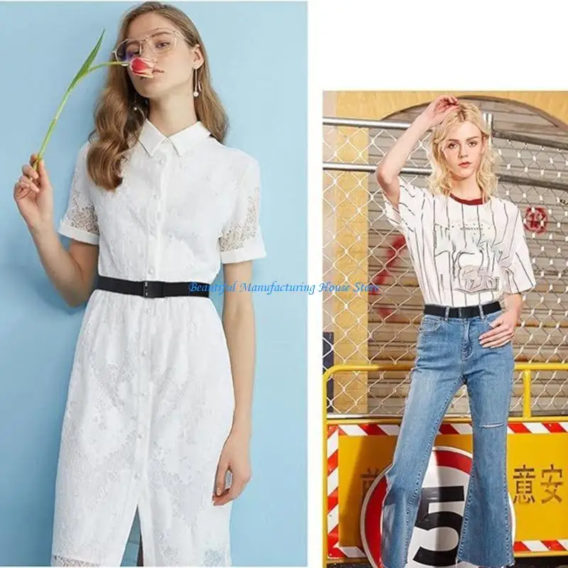 E56A Flexible Elastic Belt For Shirt And Sweater Dress Adjustable Waistband For Women Stretchable Waist Strap for Daily Use