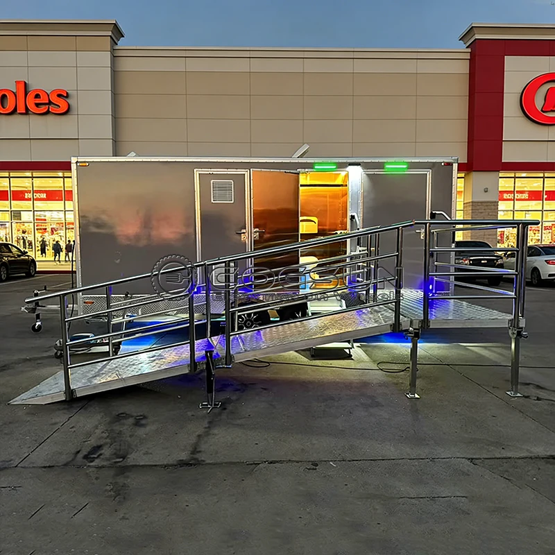 

Cogsun Customized Luxury Toilet Trailer Portable Public Restroom Trailer Smart Mobile Bathroom Trailer Premium Restroom Unit