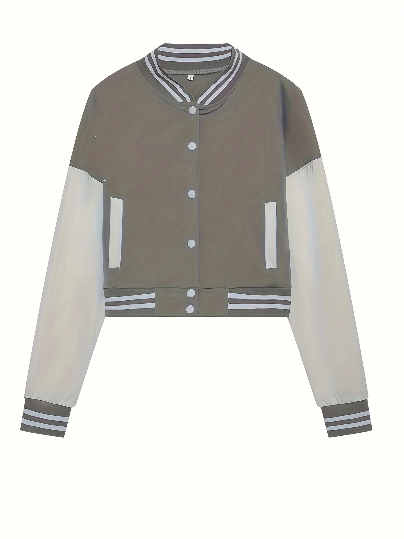 

Spring and Autumn European and N Women's Color Matching Jacket Single-breasted Lettered Baseball Jacket Jacket