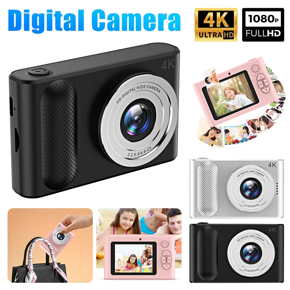 Mini Digital Camera Sensor Cameras 44MP Double Lens 4K 3280x2160 Digital Shoot Camera For Boy Girls Children Birthday Gifts