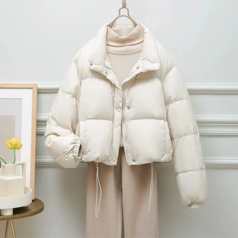 Women Winter Cotton-Padded Jacket 2025 New Short Cotton Coat Korean Loose Winter Women Cotton Outwear Solid Women Parkas Coat