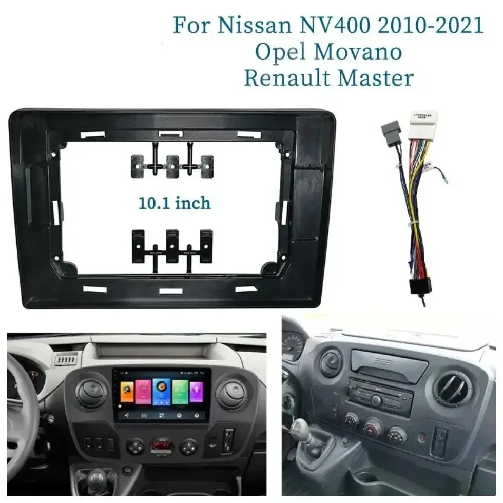 

Для Nissan Nv400 2010-2021 Renault Master Opel Movano 10 дюймов Автомобильная Рамка адаптер Android Радио Аудио приборная панель комплект