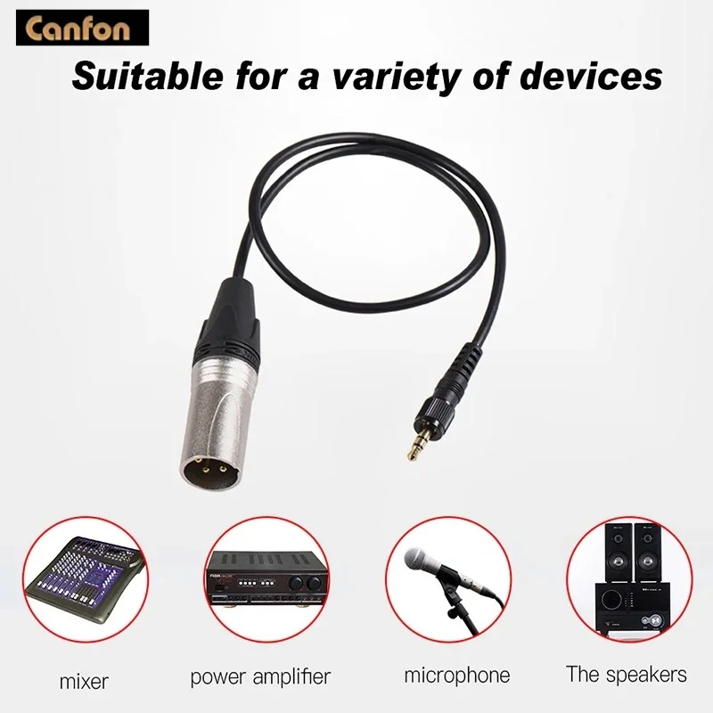 Canfon TRS Convert XLR Audio Cable Balanced Output for Saramonic/Comica/Sennheiser/Rode Wireless Microphone Connect to Camera view 2