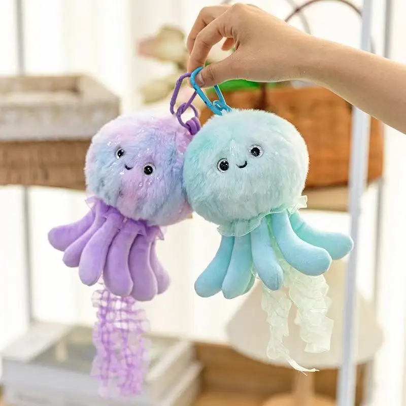 21 centimètres simulation nouveau méduse sac à dos pendentif en peluche jouet dessin animé mignon cadeau pour petite amie poupée amusante
