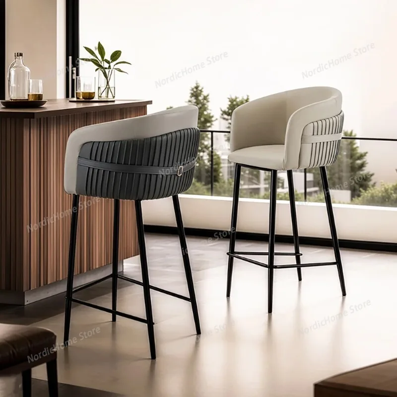 

Modern Nordic Bar Chair Luxury Comfortable Premium Living Room Bar Chair Beauty Kitchen Taburetes Altos Cocina Home Furniture