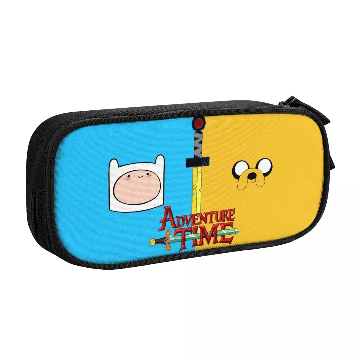 

Cartoon Adventure Time Finn Jake Big Capacity Pencil Pen Case Office College School Large Storage Bag Pouch Holder Box Organizer