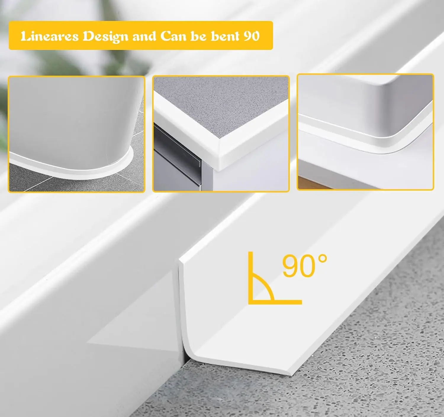 Sealing tape waterproof self-adhesive, PVC anti mold tape, kitchen, countertop, bathroom, sink, bathtub edge protection strip