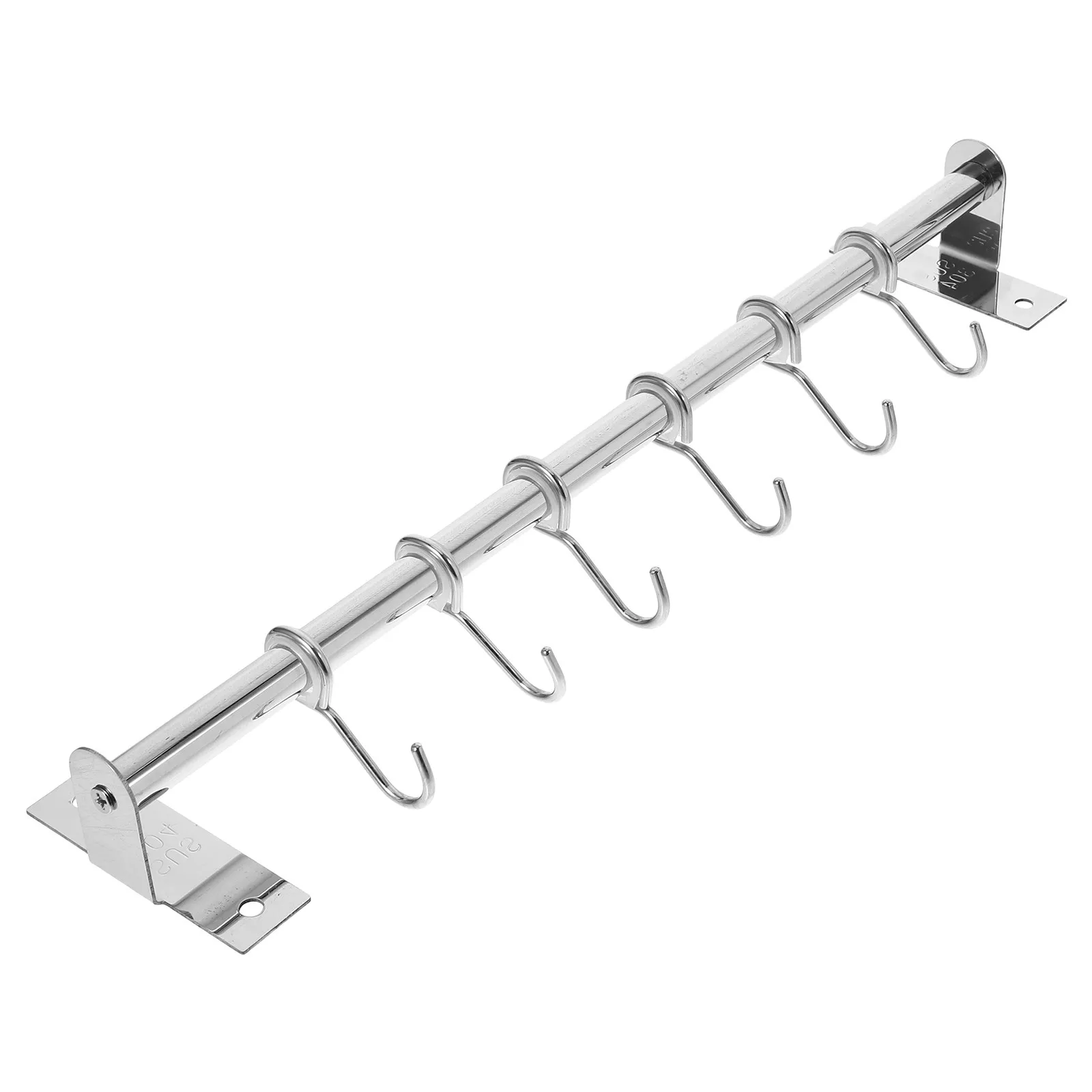 40Cm Stainless Steel Kitchen Hooks No Punch Wall Multifunctional Hanging Rack For Bathroom Closet Cabinet Home Use Wall