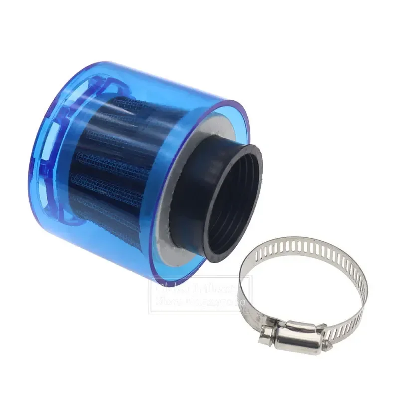 2Pcs 28/32/35/38/42mm Universal Blue Motorcycle Motorbike Air Filter Cleaner 50cc-250cc ATV Pit Dirt Bike Scooter Splash Proof