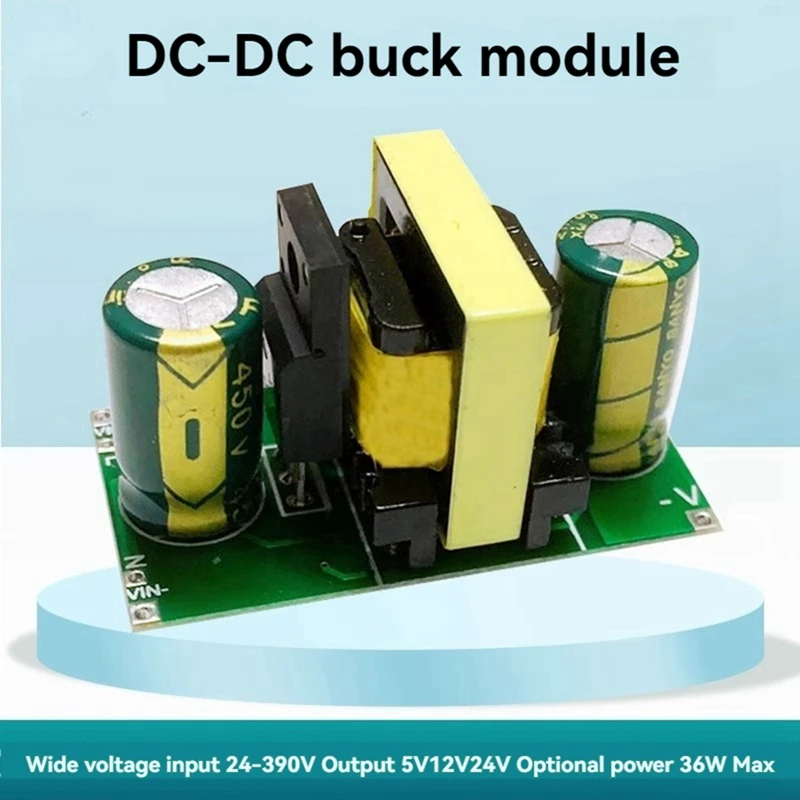 DC-DC Wide Voltage Step-Down Module Switching Power Voltage Regulator Input 24-390V Output 2A Buck Converter