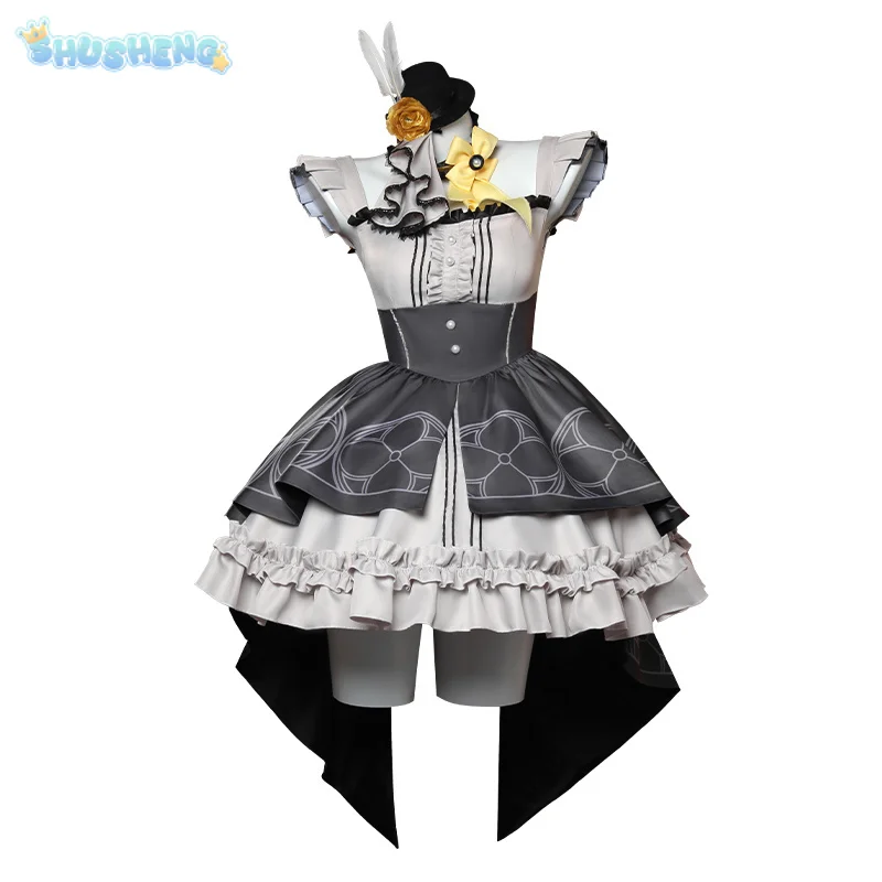 Iochi marī jogo azul arquivo traje novo lolita doce vestido chapéu superior orelhas meia acessórios conjunto festa carnaval menina uniforme