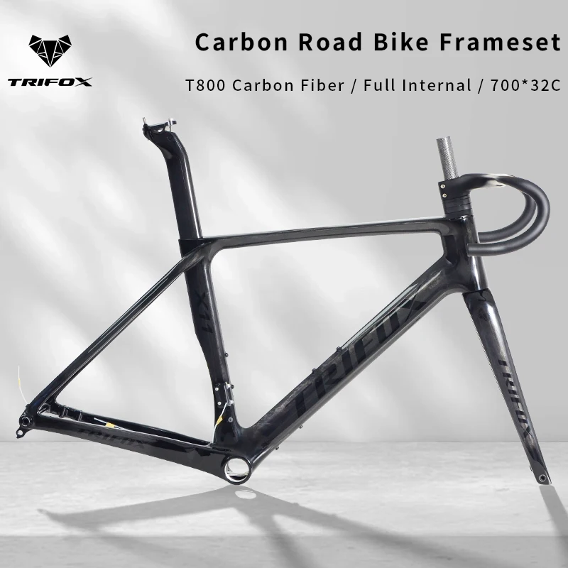 TRIFOX Bike Frame 700C Ultralight Carbon Disc Frame UDH Bicycle Frame Road Bicycle Full Internal Cable Routing Bike Frameset X11