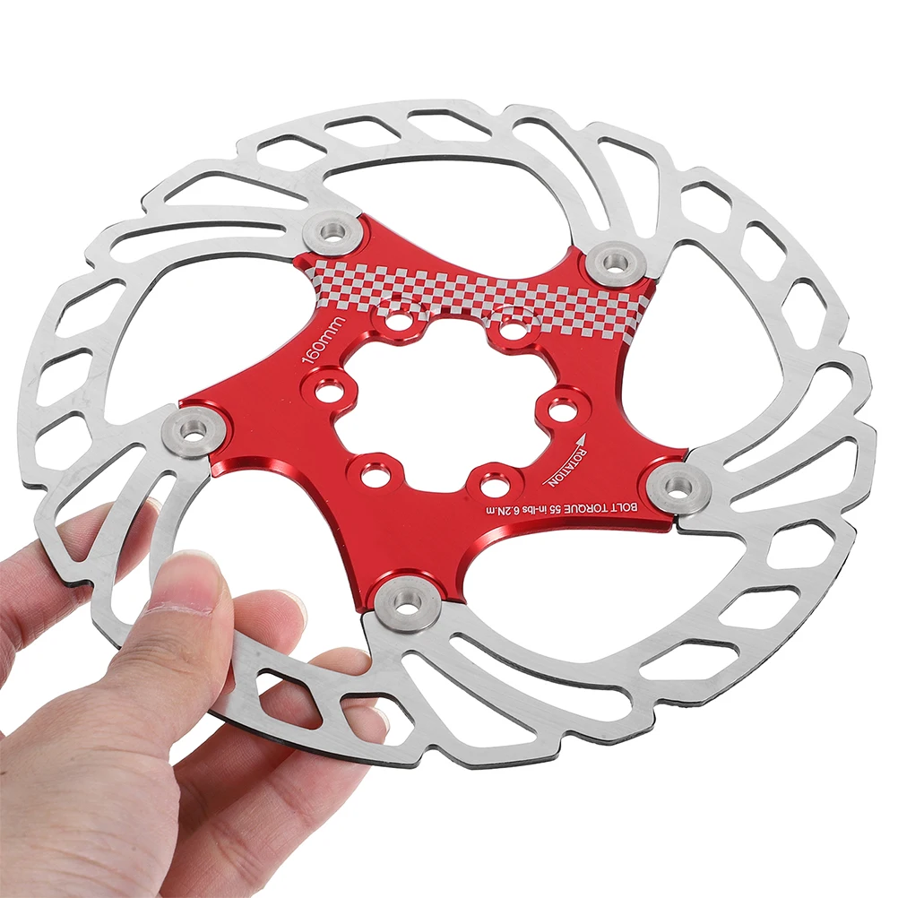 

160mm Black Disc Brakes Bike Rotors Pads for Mountain Road Bicycle Accessories Aluminum Alloy Six Hole Screw Fixing Structure