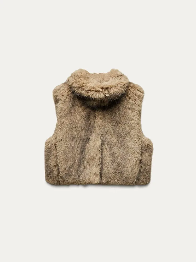 

Warm Comfortable Artificial Fur Vest New Arrival Women's Faionable Versatile Winter Coat 2024 Autumn Commute Sle Other 00%