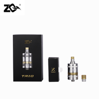 ZQ Trio RTA Tank MTL and DTL Atomizer Electronic Cigarette Vaperizor  2.0ml Capacity Pod Precise airflow adjustment Top Fill