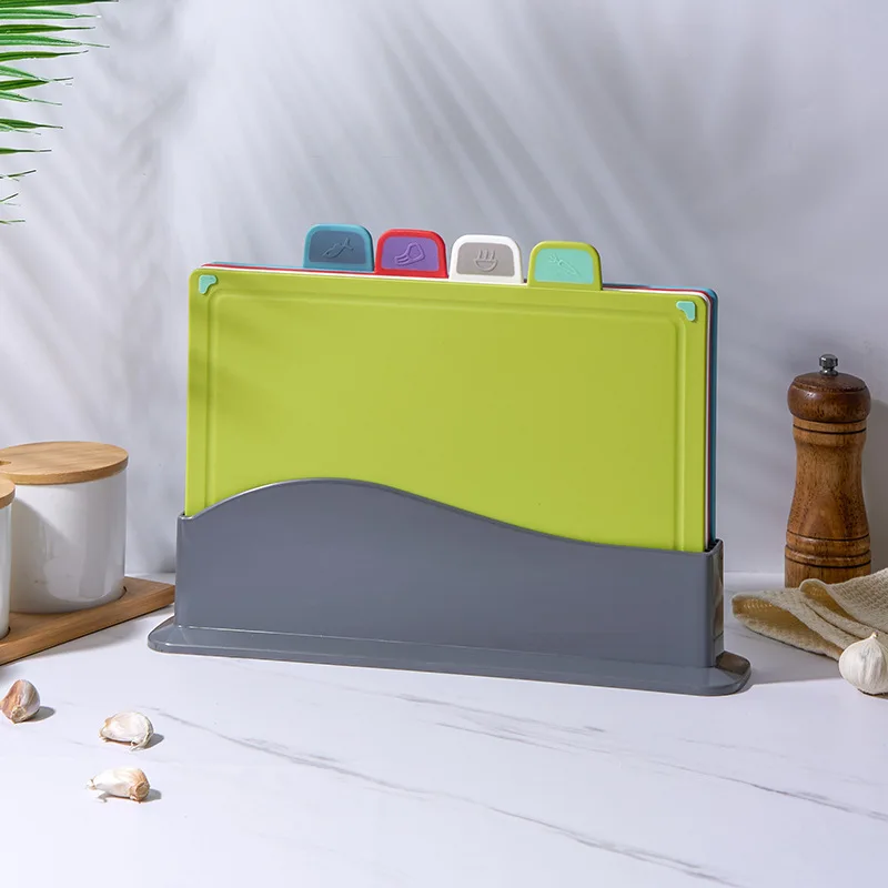 Plastic Cutting Board,Cutting Board Sorting Cutting Board 4pcs ,BPA-Free,Preventing Cross-contamination of Different Food Types