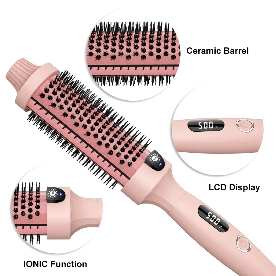 Hair Dryer Brush Hot Comb Big Roll Spiral Wave Curling Hair Roller Fluffy High-ceiling Straight Curling Curling Iron Anti-scald view 2