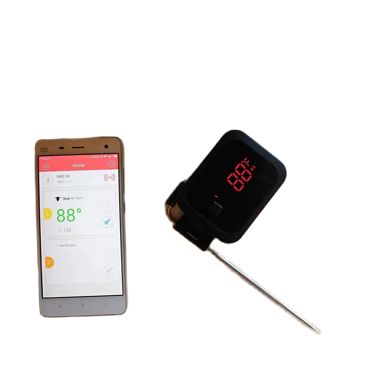 

【Stock Clearance】INKBIRD Bluetooth Meat Thermometer Wireless IBT-2X Food Thermometer with Dual Probes for BBQ Grill Oven