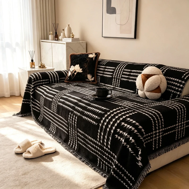 Sofa Throw Cover Anti-slip Furniture Protector Washable Sofa Slipcover Pet Cat Scratch Resistant Couch Cover For Living Room
