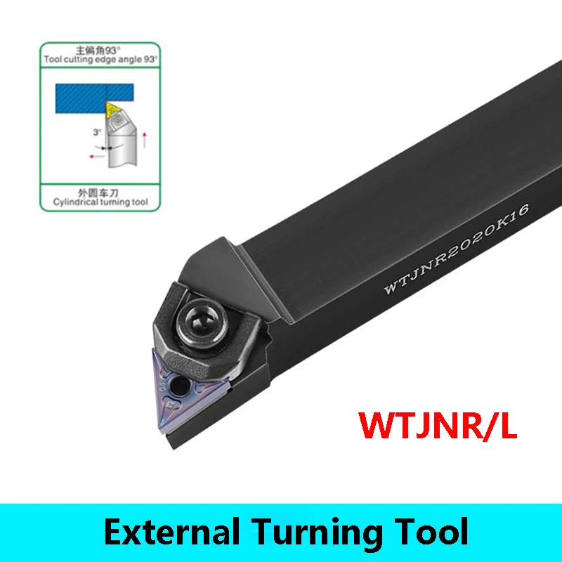 LIHAOPING External Triangul Turning Tool Holder WTJNR1616H16 WTJNR2020K16 WTJNR2525M16 WTJNR3232P16 Lathe TNMG Carbide Inserts