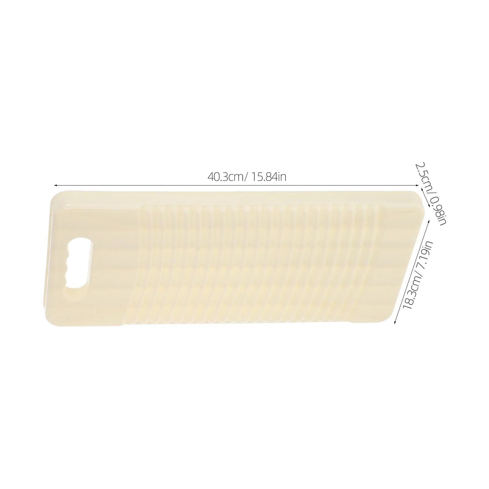 Heavy Duty Plastic Hand Washing Board Laundry Large 40.3x18.3cm Scrubbing Washboard for Clothes Socks Travel Portable