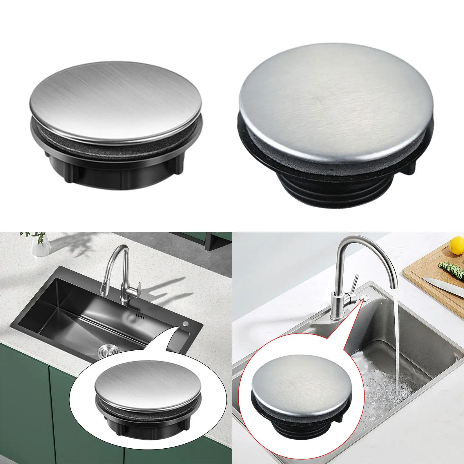 

Kitchen Faucet Hole Cover Sealing Blanking Plug for Bathtub Restroom Hotel
