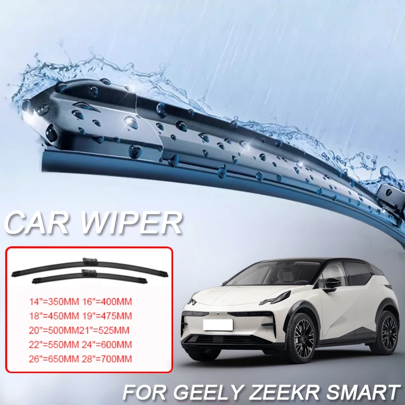 2PCS For GEELY SMART #1 #3 #5 ZEEKR 001 007 7X 009 X Car Blade Windshield Rubber Wiper Cleaning Protect Auto External Accessory