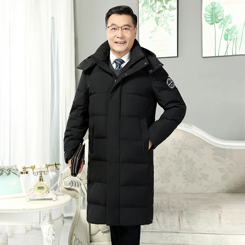 الرجال الشتاء مبطن السترات الدافئة أسفل معاطف السترة سترة يندبروف سترة منفوخة مقنعين عالية الجودة الفاخرة طويلة الحشو HXY294 #2