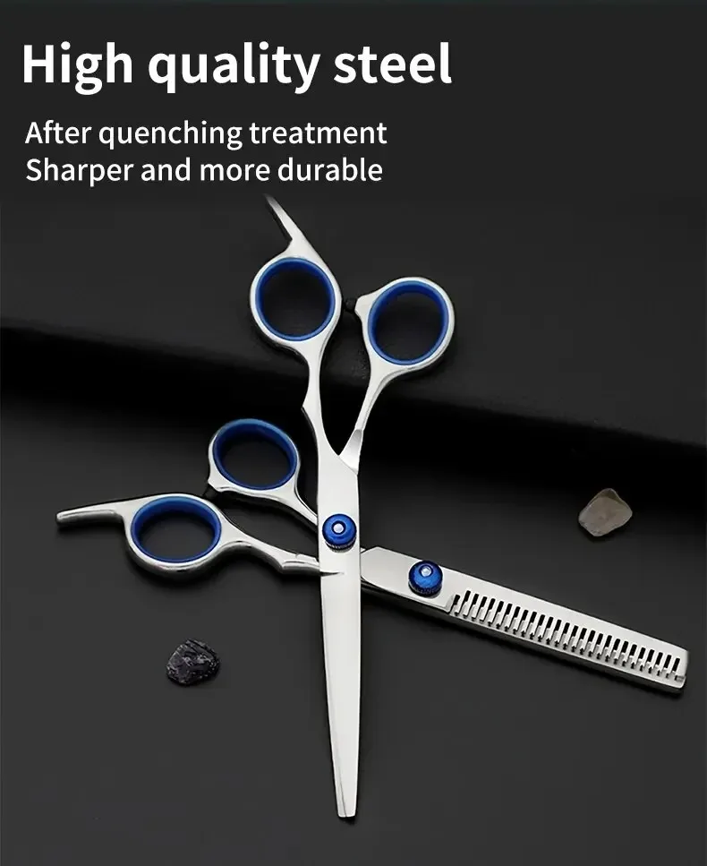 Friseurschere aus Edelstahl, professionelle Friseurschere, Schneiden, Effilierschere, Friseurschere, Heimsalon – Detail 2