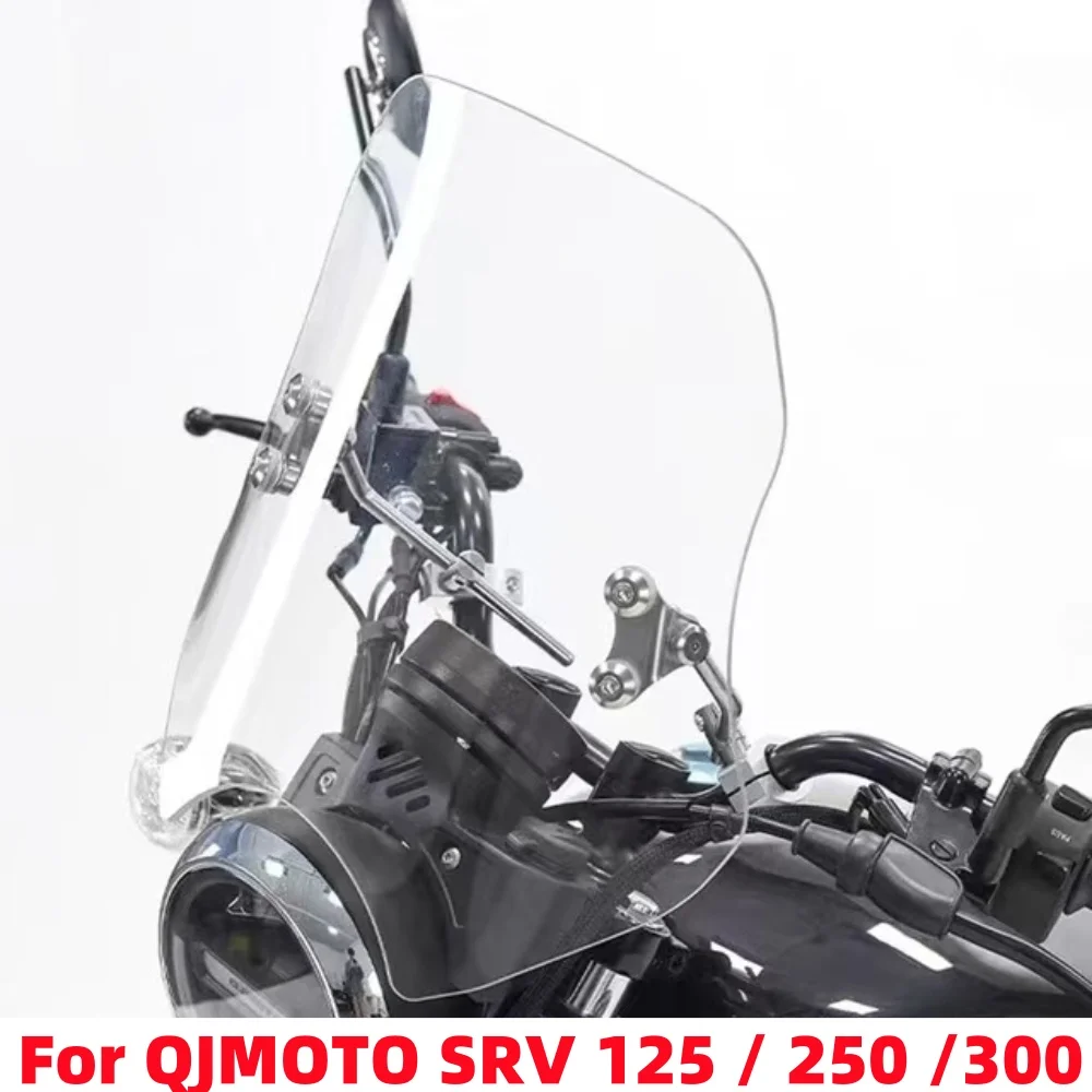 New For QJMOTO SRV300 Accessories Windshield Sports Windscreen Wind Deflector Fit QJMOTO SRV300 SRV125 SRV250 SRV 125 / 250 /300