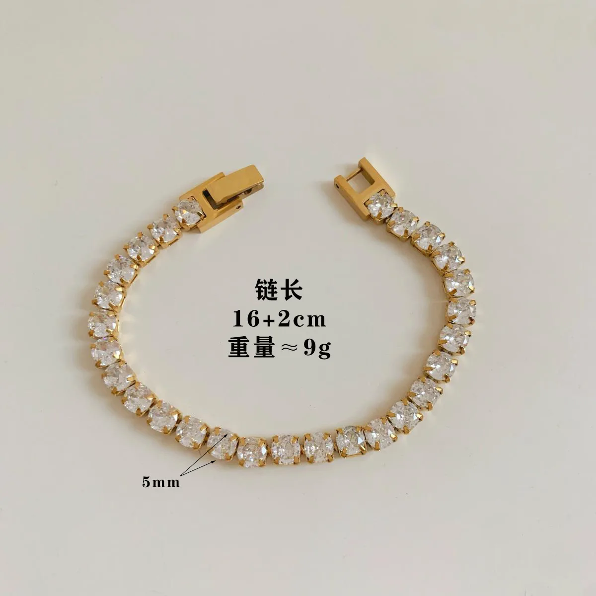 Cz stone tennis chain bracelets for women stainless steel chain bracelets minimalist simple jewelry non tarnish 2024