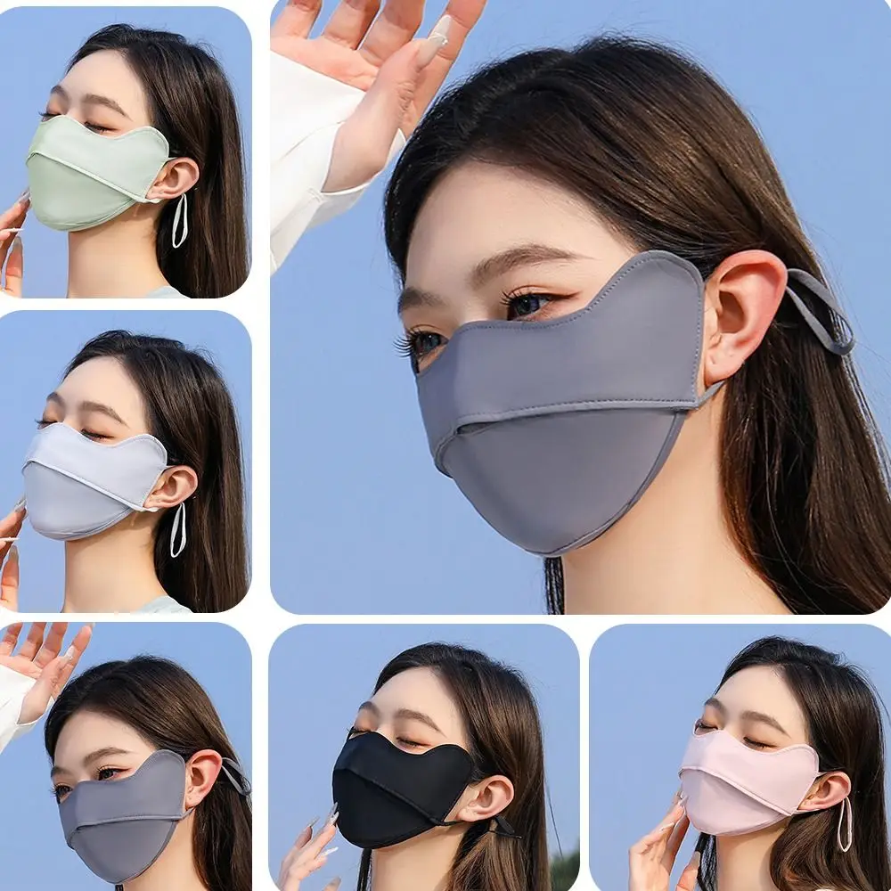 

Breathable Sunscreen Face Mask Outdoor Anti-UV Face Cover Scarf Face Cover Scarf Nylon Face Veil