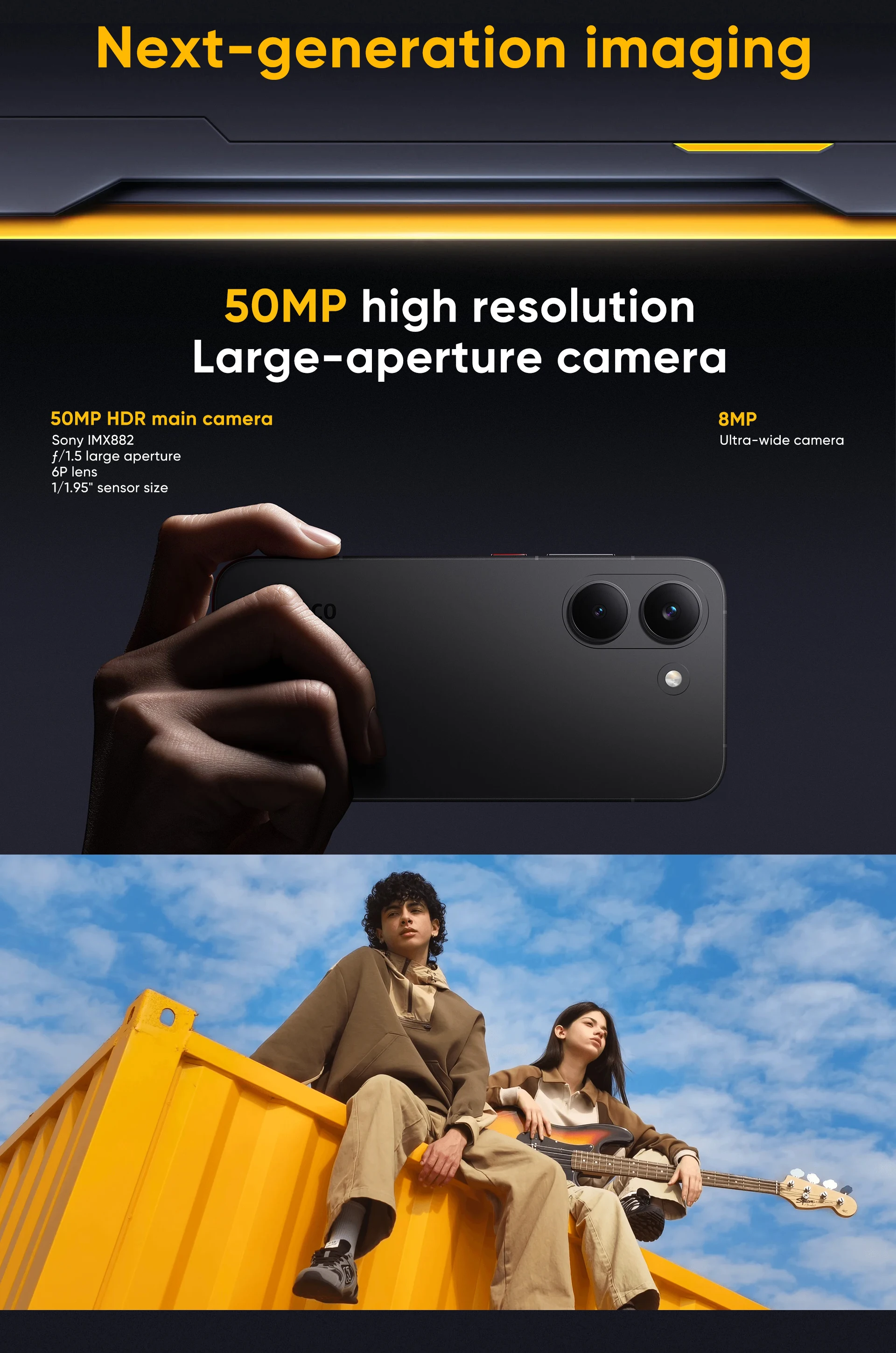 Newest Arrivals POCO X8 Pro Global Version 5G Smartphone Dimensity 8500-Ultra 6.59" AMOLED Display 50MP 6500mAh 100W HyperCharge
