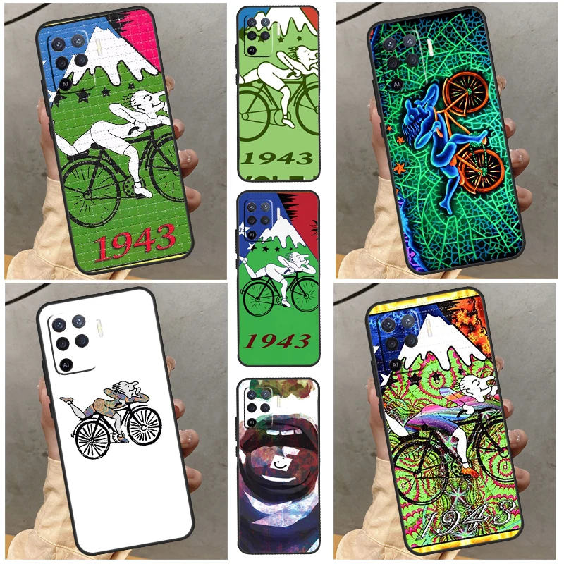 LSD Albert Hofmann Bicycle Day Case For OPPO A74 A94 A54 A93 A5 A9 A31 A53 2020 A15 A16 A52 A72 A54S A17 A57 A77 Cover