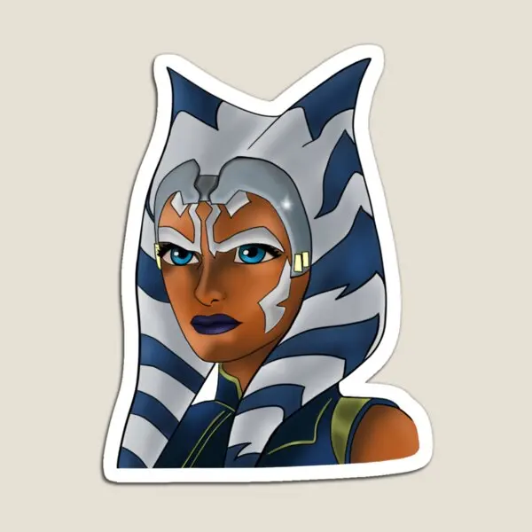 Ahsoka Tano  Magnet Kids Magnetic Stickers for Fridge Organizer Baby Toy  Colorful Holder Decor Funny Cute Refrigerator Children