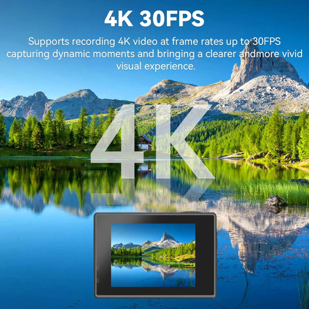 SJ4000 AIR 4K30FPS 16MP Wifi Action Camera HD Waterproof Underwater Photography And Videography Black SJCAM APP