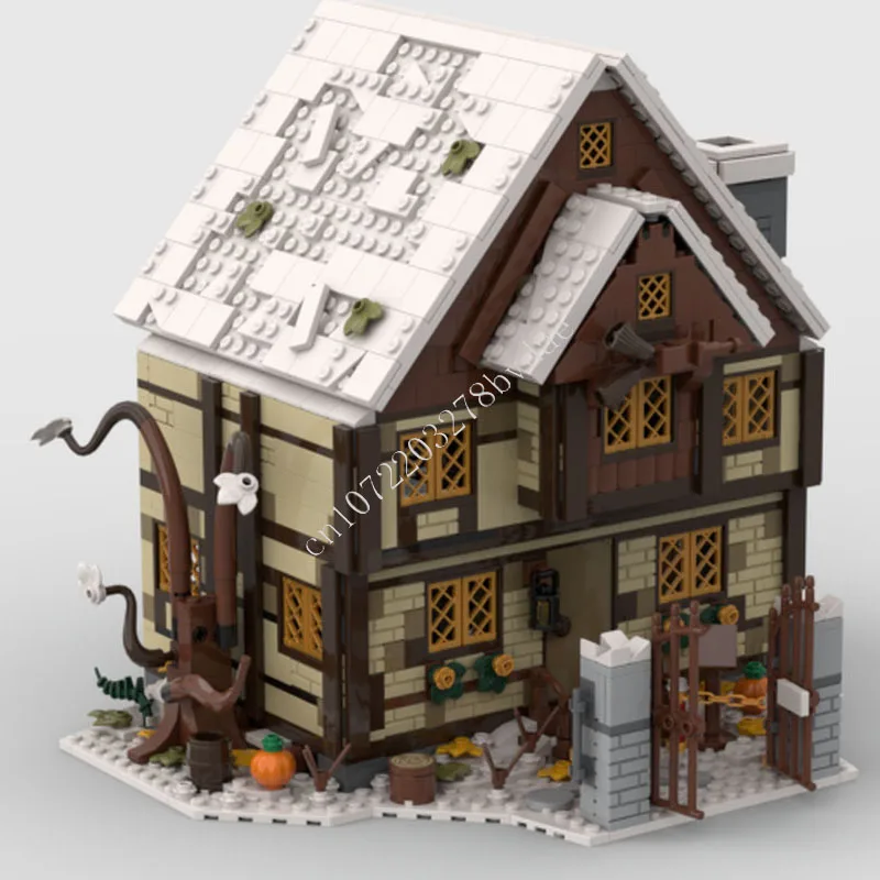 

1487PCS The Flying Broomstick Inn MOC Creative street view Model Building Blocks Architecture DIY Education Assembly Model Toys