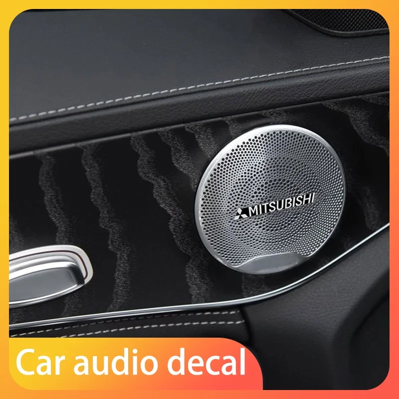 

Stereo sticker car audio decoration badge For Mitsubishi Outlander Lancer 10 9 ASX RALLIART Eclipse L200 Pajero