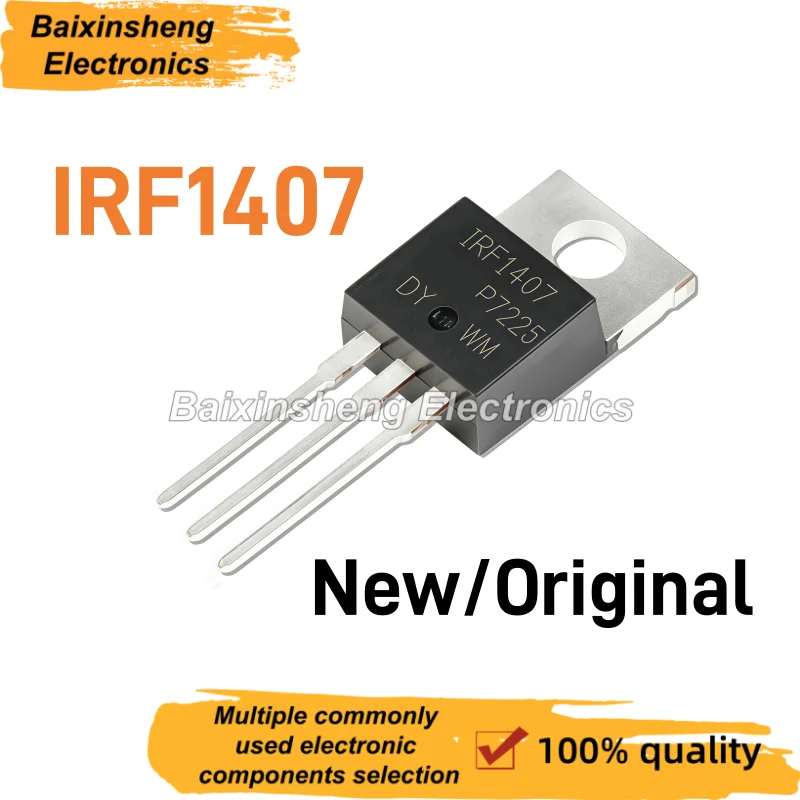 10PCS New/Original IRF1407PBF TO-220 N-channel 75V/100A IRF1407 direct insertion MOSFET field-effect transistor