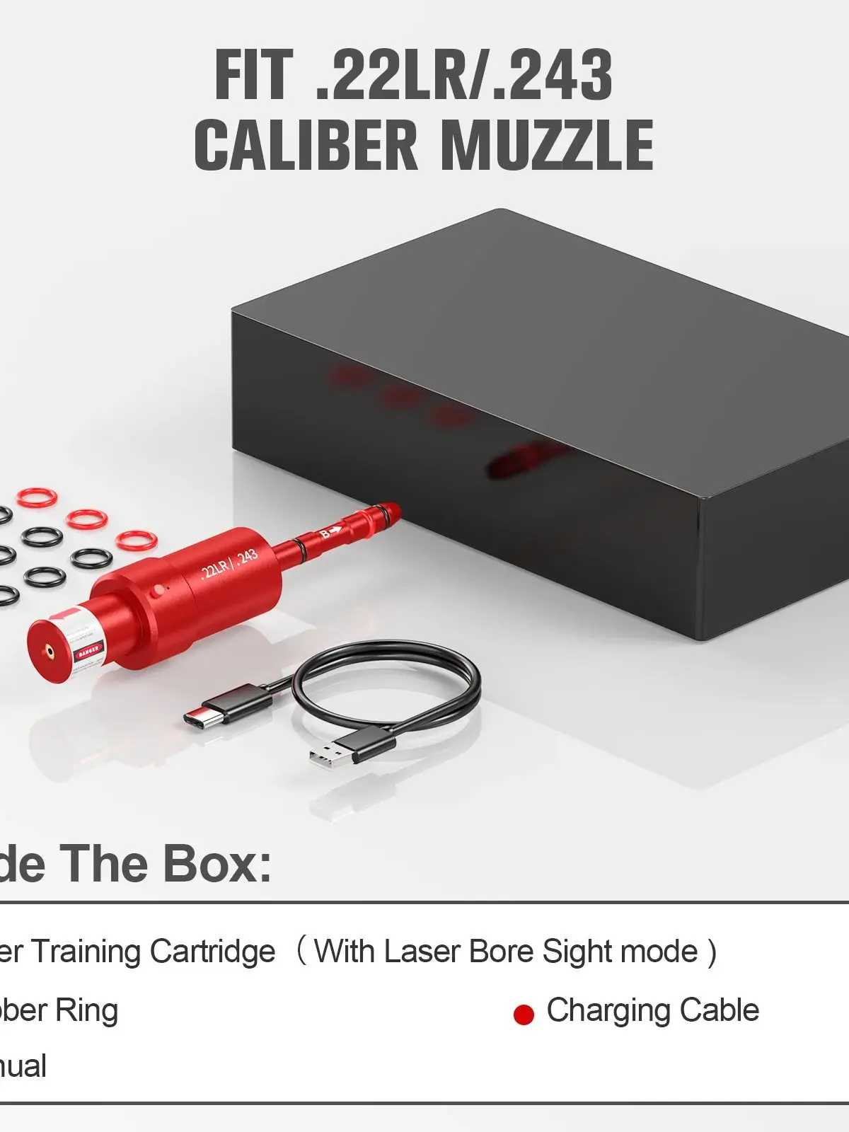 Entraîneur d'émission laser à commande vocale 22LR.243, tir au laser, entraînement au feu sec, calibrateur de lumière infrarouge