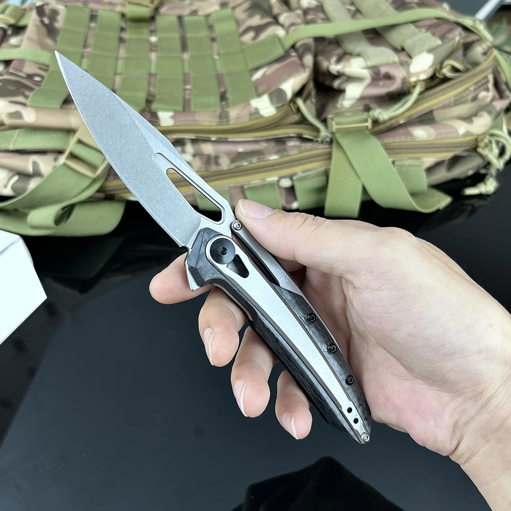 

Лидер продаж, карманный складной нож для кемпинга, вражающийся барбекю, домашние ручные инструменты D2, материал лезвия 420, материал из стального углеродного волокна