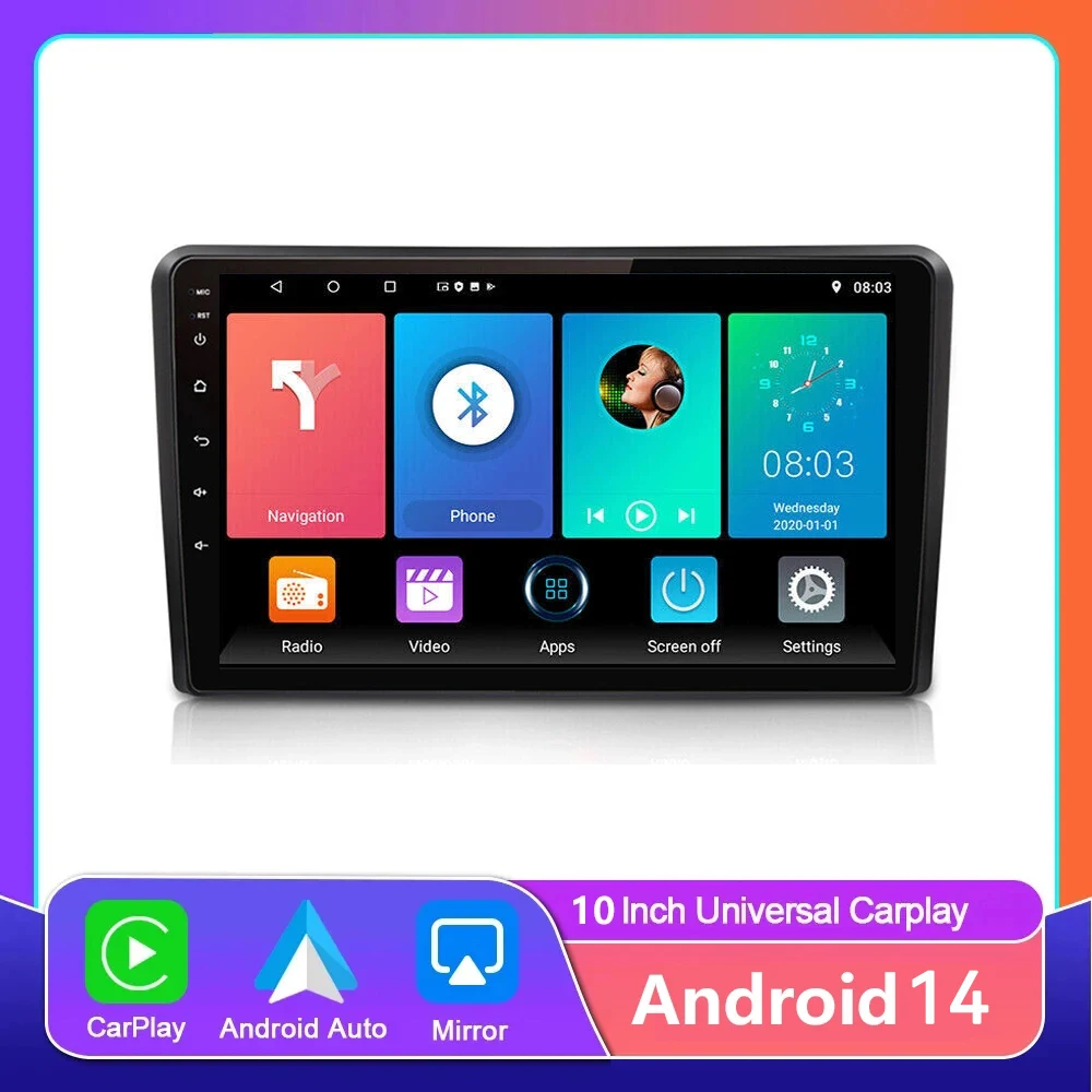 

Android 14 Car Radio For Audi RS3 Sportback A3 8P S3 2003-2011 2012 Stereo Multimedia Video Player GPS Wireless Carplay RDS DSP