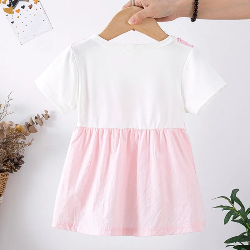 Baby Girl Clothes Princess Dress Birthday Party Toddler Girl Costume Cool Summer Children Clothing Short Sleeve Kid Outfit A1101